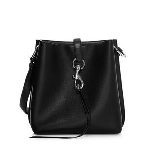 Rebecca Minkoff Black Shoulder Bag with Sleek Design Genuine Leather Large